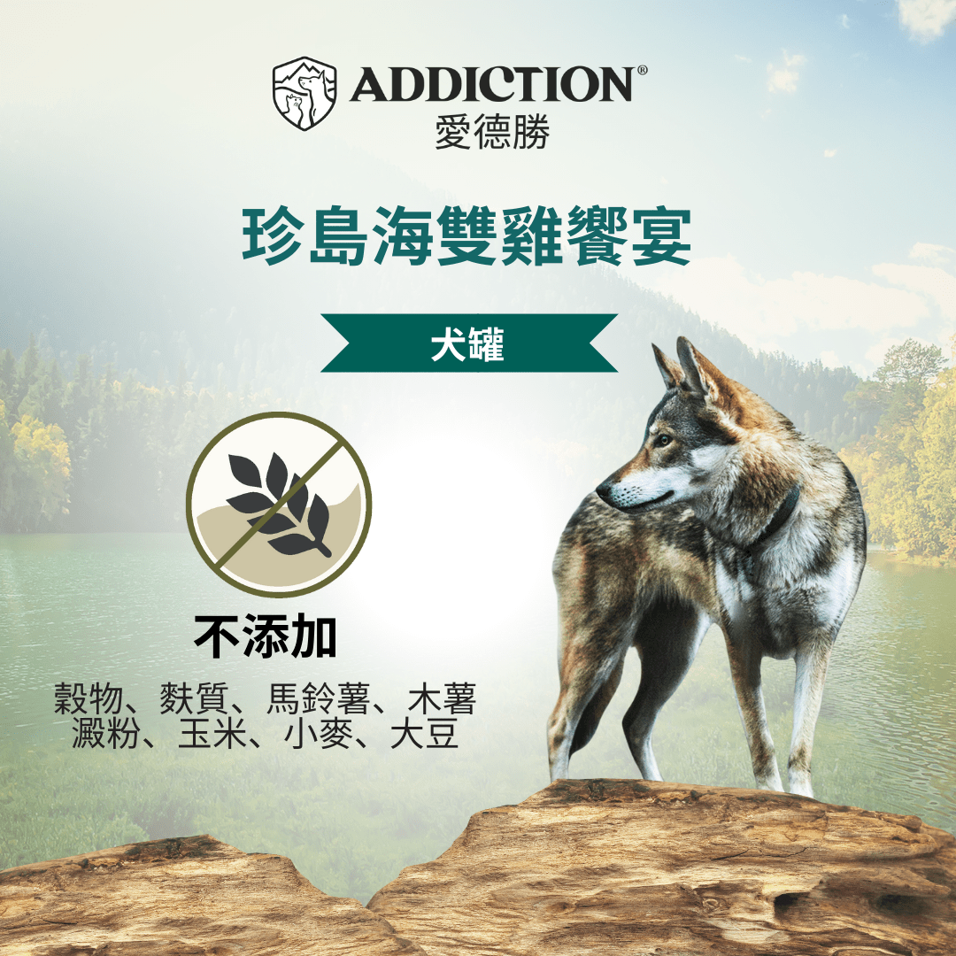 珍島系列島海雙雞饗宴犬罐 185g - WI00191 | ADDICTION愛德勝