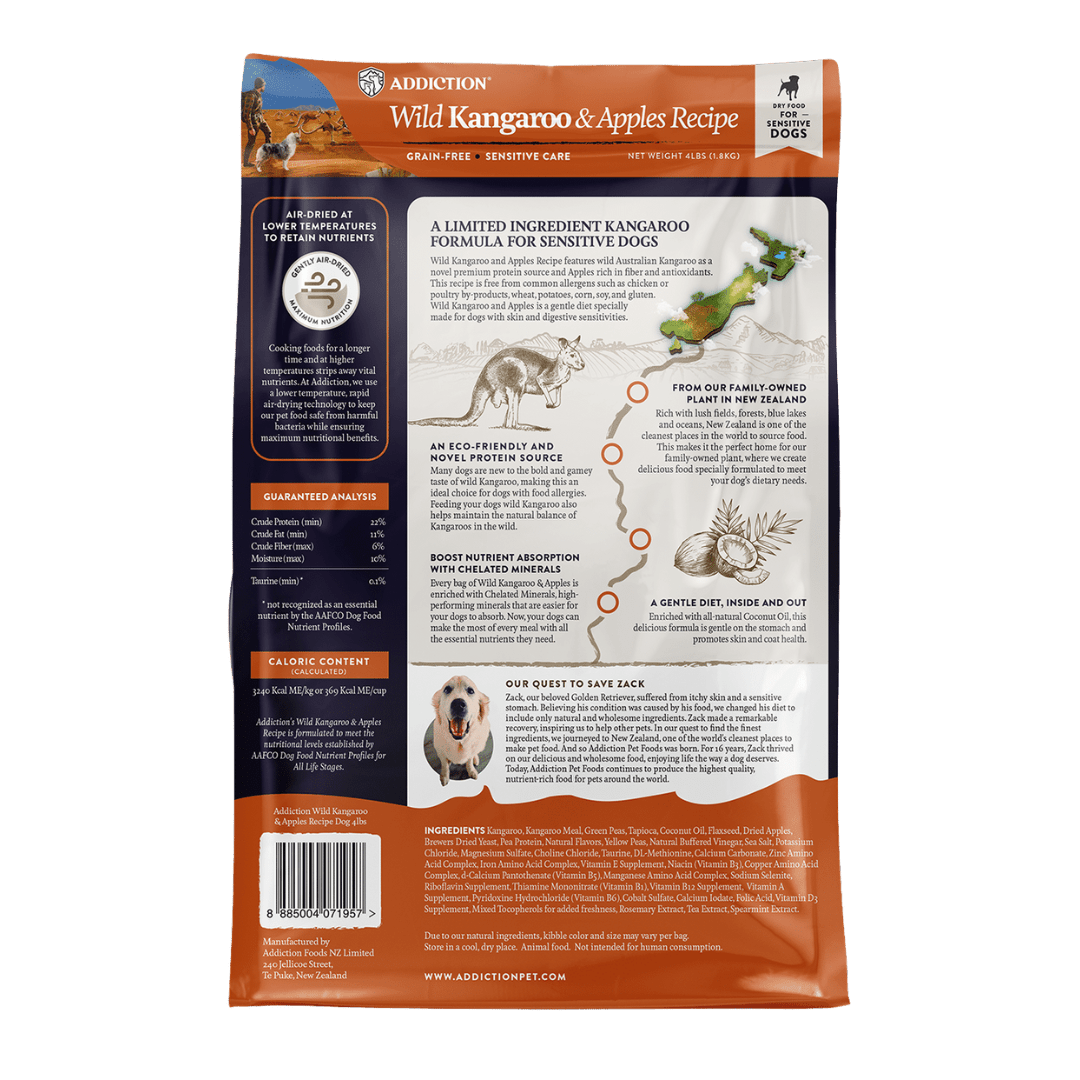 無榖澳洲袋鼠犬糧1.8kg , 9kg - Addiction Pet Taiwan