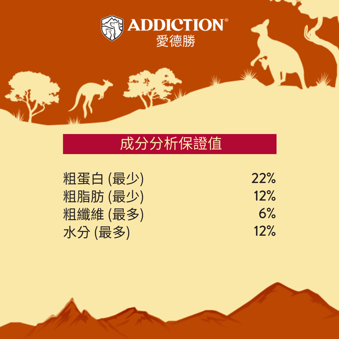 澳洲袋鼠饗宴風乾犬糧910g - AF71827 | ADDICTION愛德勝