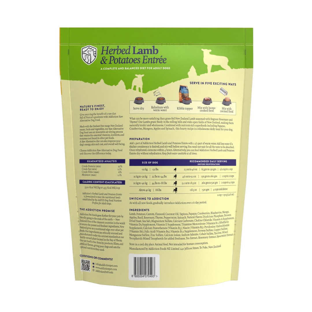 香草羊肉和馬鈴薯風乾犬糧 910g